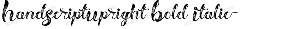 HandScriptUpright Bold Italic字体转换